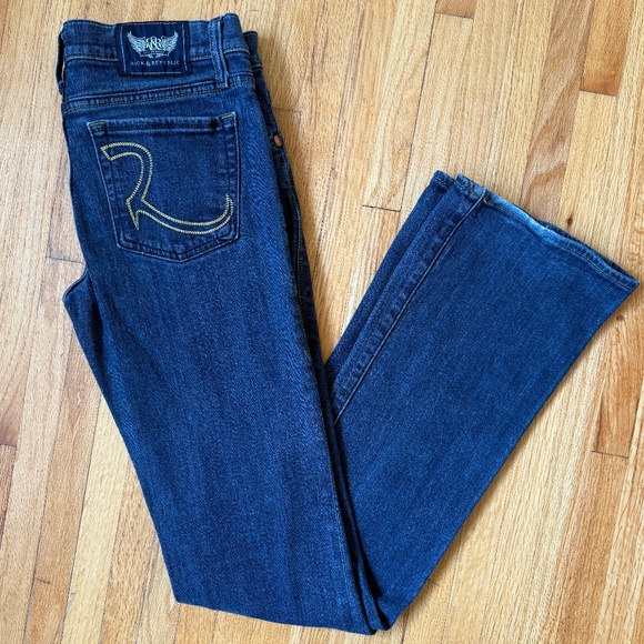 Fabulous Y2K Rock & Republic Low Rise Dark Wash Jeans - Picture 1 of 10